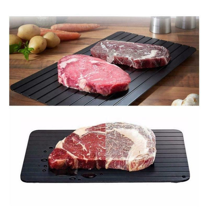 Quick thaw plate non-stick surface close-up