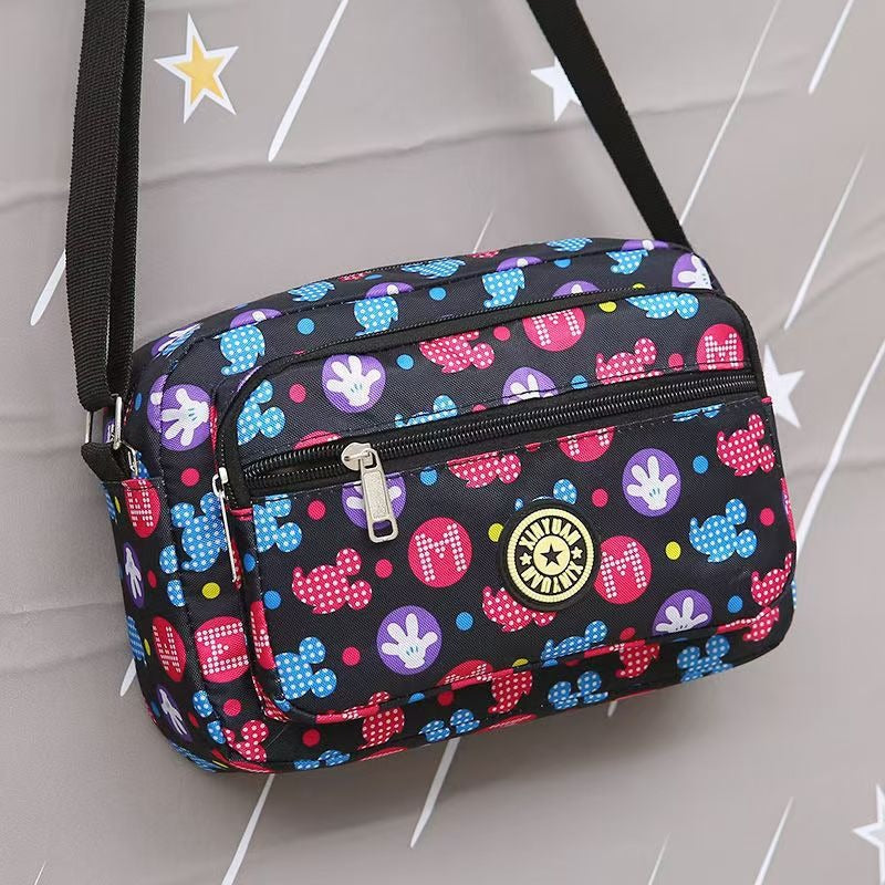 Small printed nylon crossbody bag with zipper, photo 3