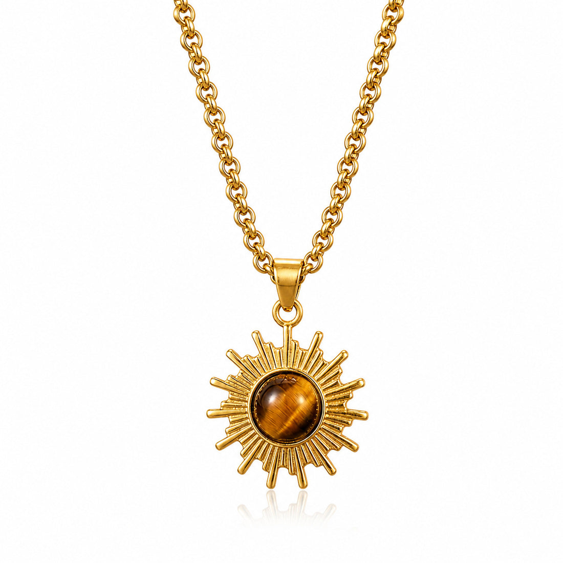 Sun Flower Tiger Eye Necklace