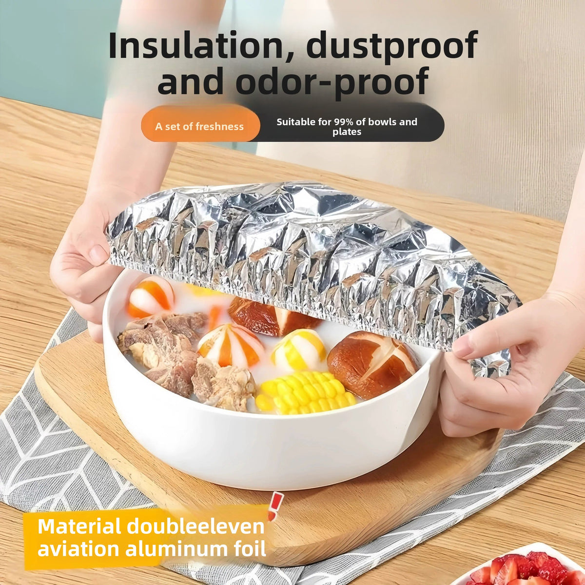 Food Grade Aluminum Foil Meal Insulation Cover