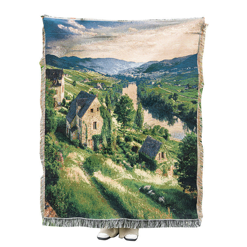 Jacquard Camping Blanket Sofa Throw