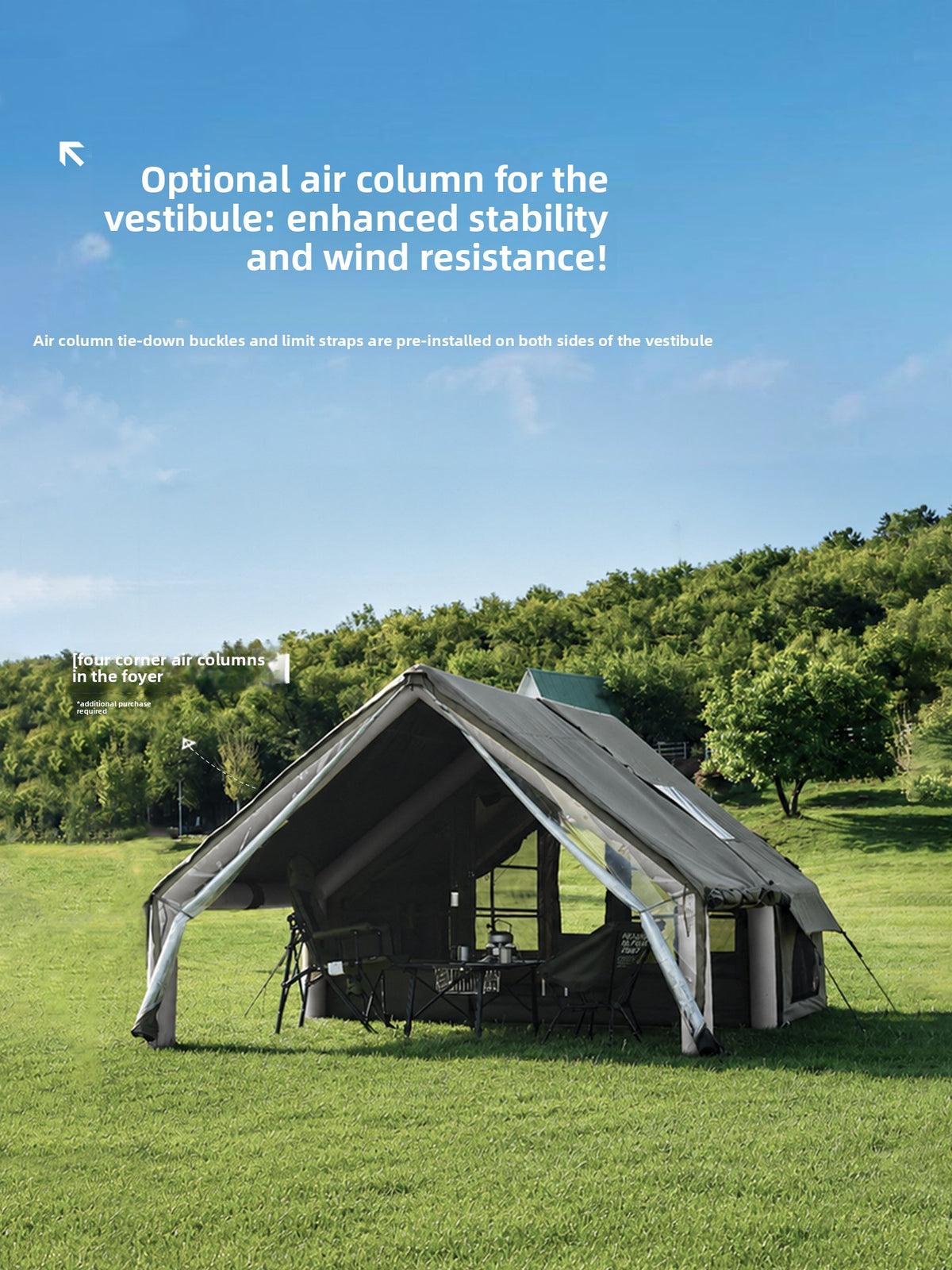 Inflatable Outdoor Camping Tent with Vestibule