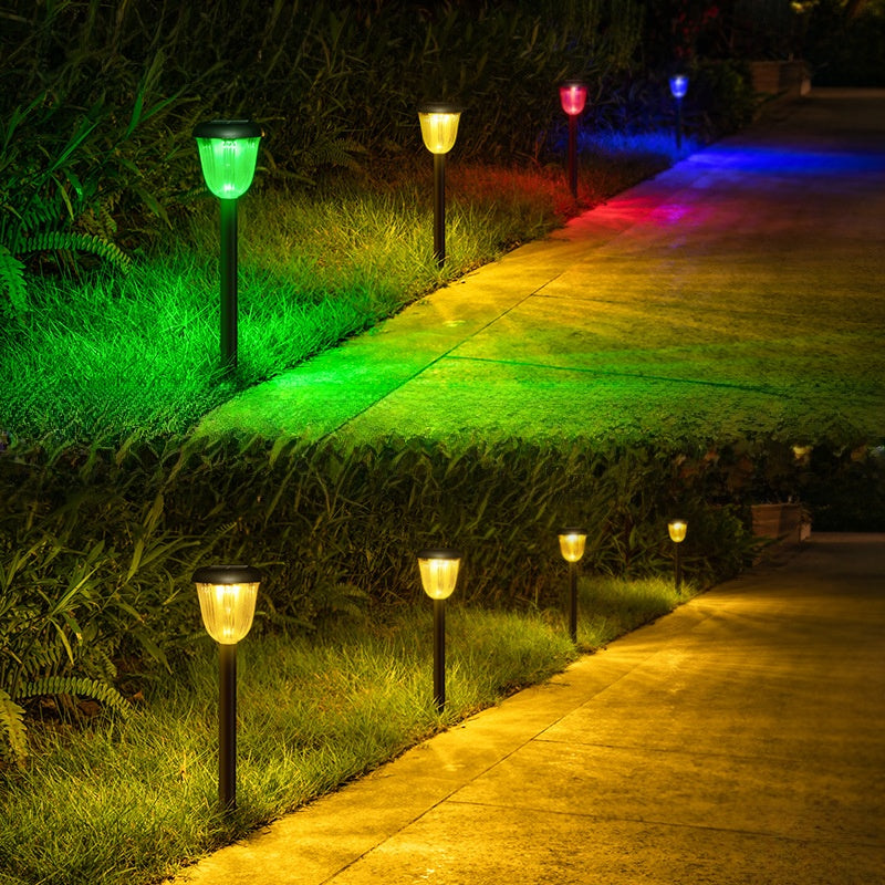 Solar Powered LED Lawn Light with Dual Color Temperature