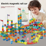 Magnetic Track Building Set with Electric Cars