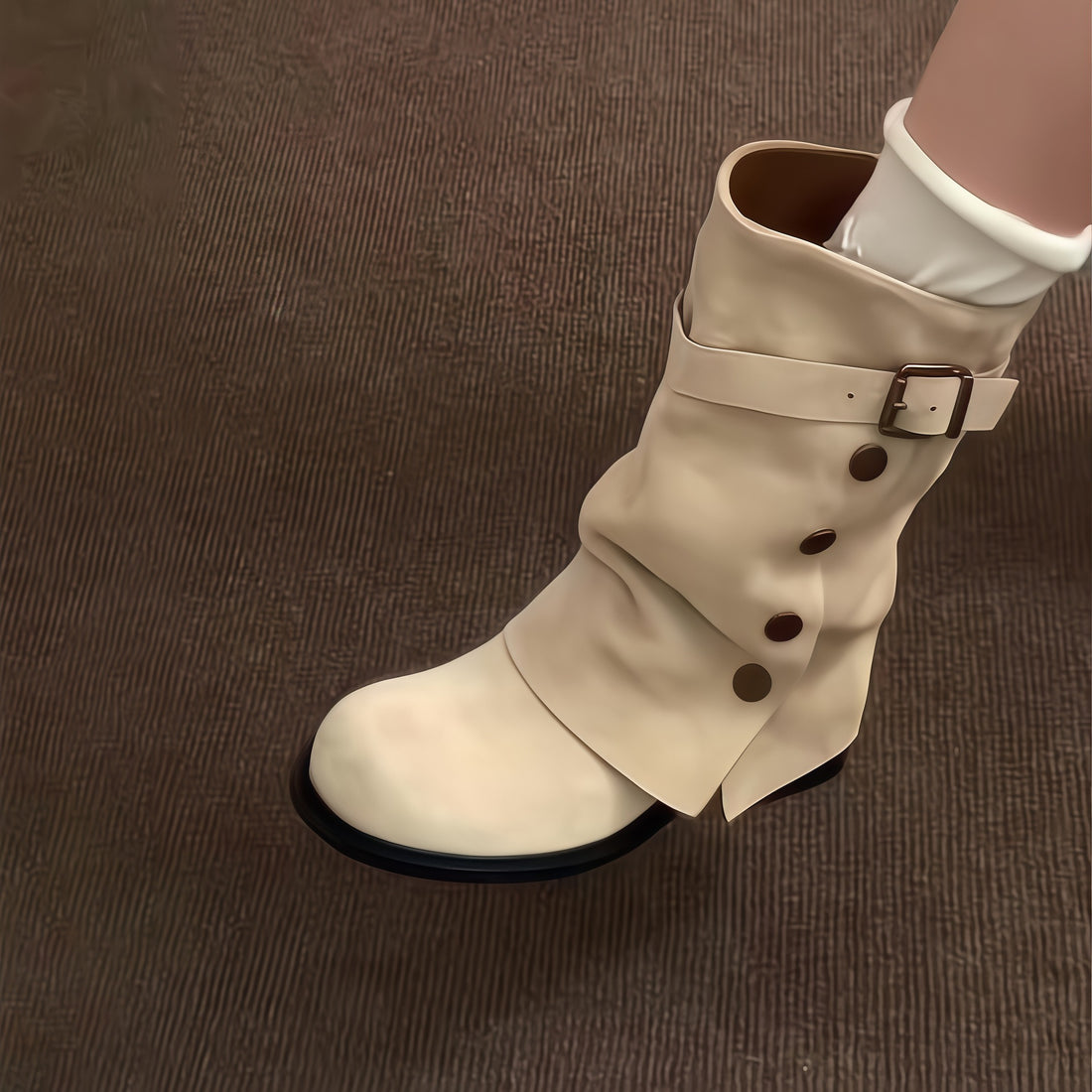 Boot-cut pants and boots
