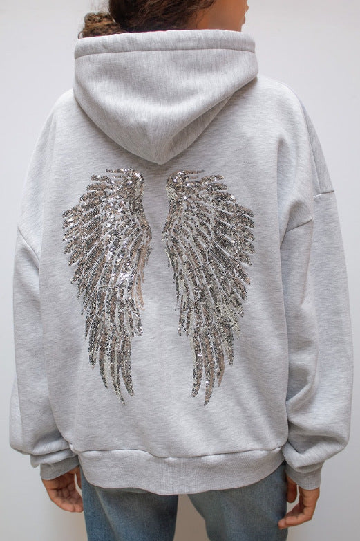Sweet & Spicy Style Wings Sequin Casual Hoodie and Trousers Clothing & Accessories product image 6