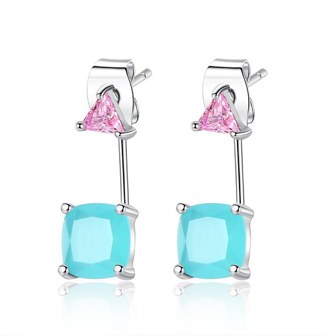 Lilac Flower Earrings, Haoshi Earrings, Diamond Earrings - Image 1
