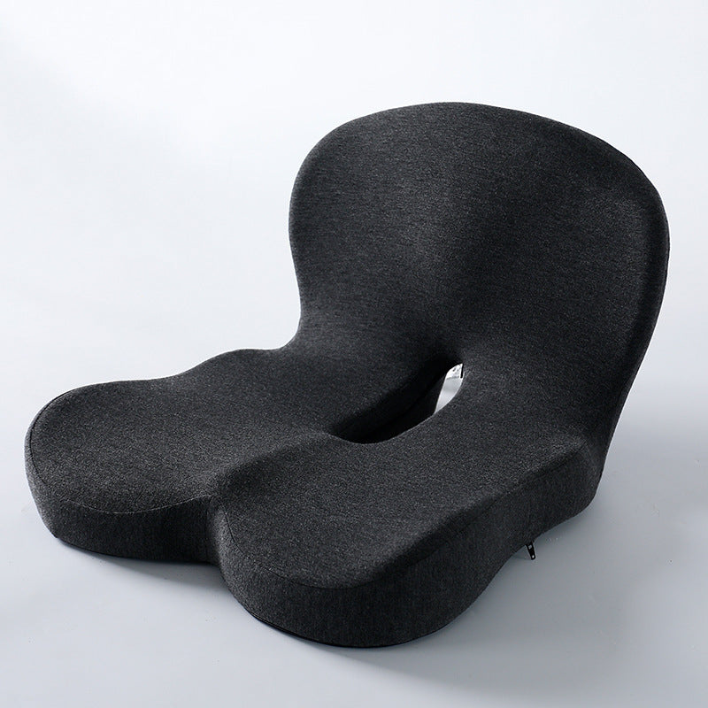 Integrated Lumbar Support Cushion with Memory Foam Backrest Breathable Office Chair Pad