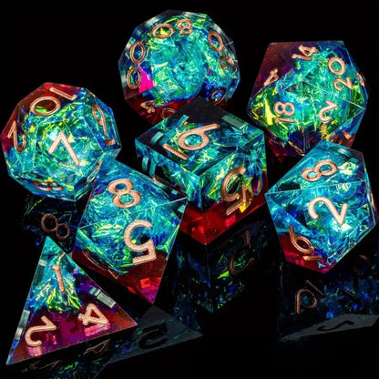 Resin Pointed Dice for Tabletop RPG