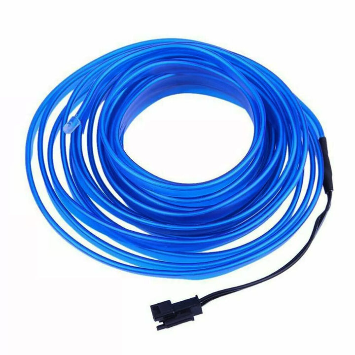 2M blue LED strip light coiled next to USB cable