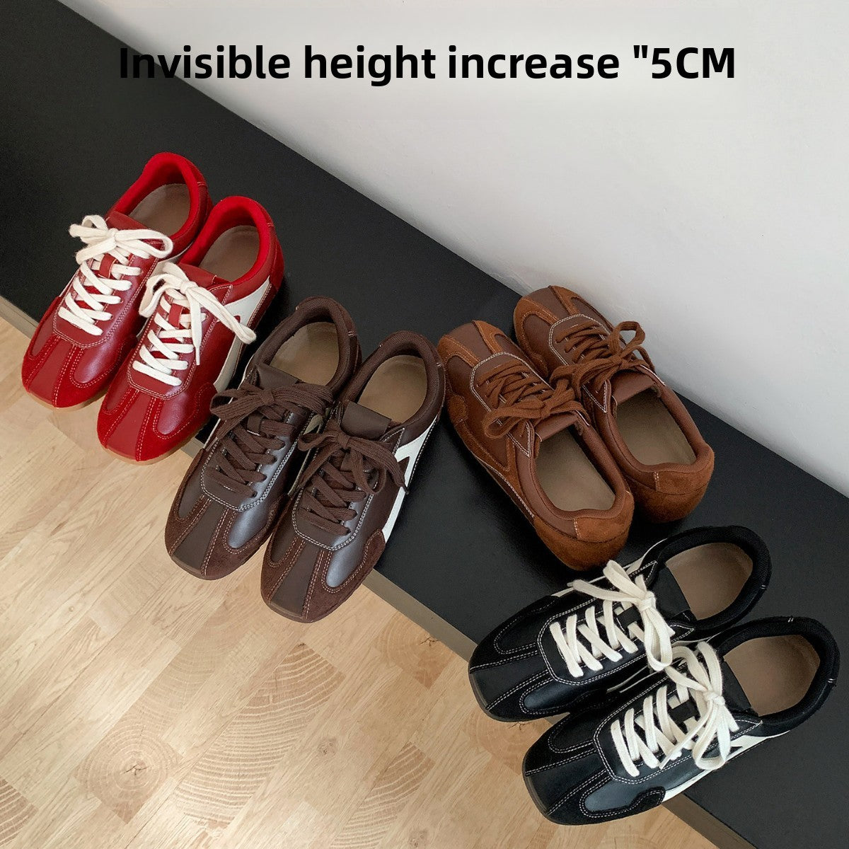 Womens Color Block Hidden Heel Sneakers