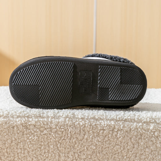 Men's winter warm fleece anti-slip soft-soled cotton slippers