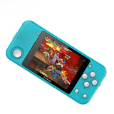 Portable game console in landscape mode