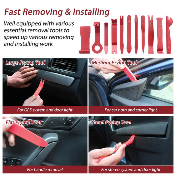 Trim tools removing car door and dash panels