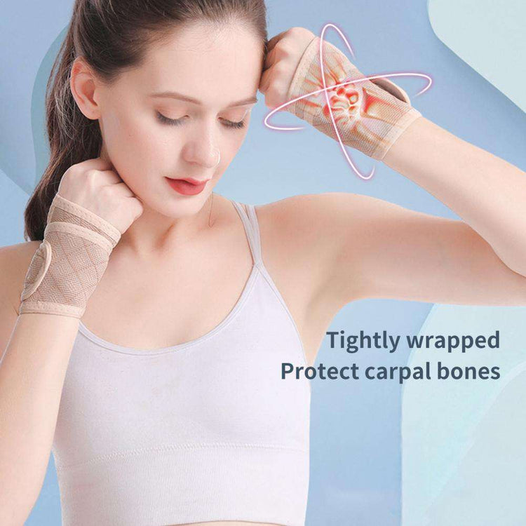 Wrist brace adjustable strap closure detail