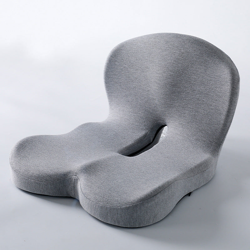 Integrated Lumbar Support Cushion with Memory Foam Backrest Breathable Office Chair Pad