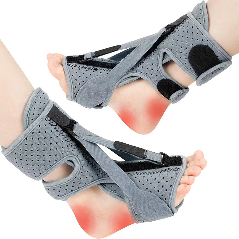 Adjustable Night Foot Splint for Ankle Correction and Plantar Fasciitis Relief with Massage Ball