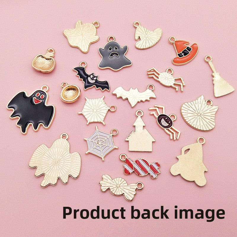 Halloween Funny Alloy Pendant DIY Cartoon Pumpkin Bat Charm