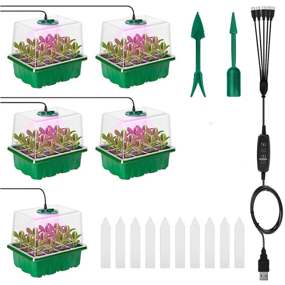 Thickened Plastic Seedling Pots with LED Grow Lights Garden & Outdoor product image 2