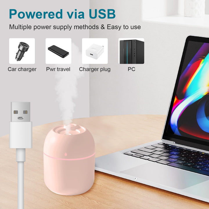 Portable mini USB cool mist humidifier size reference