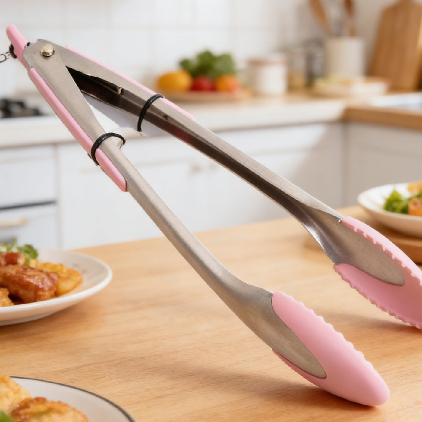 Stainless steel kitchen tongs packaging
