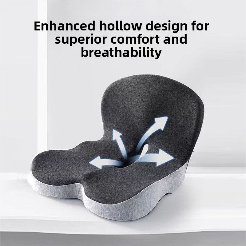 Ergonomic Memory Foam Seat Cushion with Lumbar Support Breathable Office Chair Pad