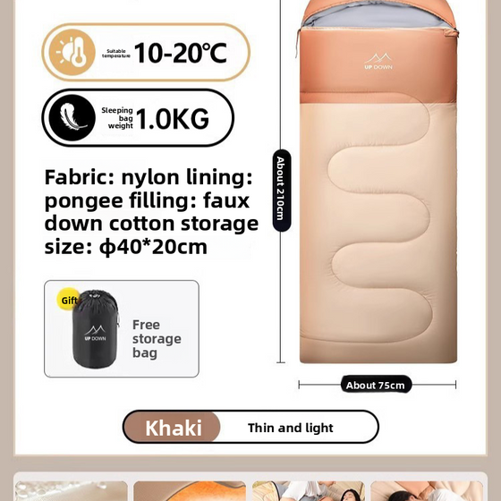 Thickened Cold-proof Sleeping Bag for Outdoor Camping Camping Shelter & Sleep product image 5