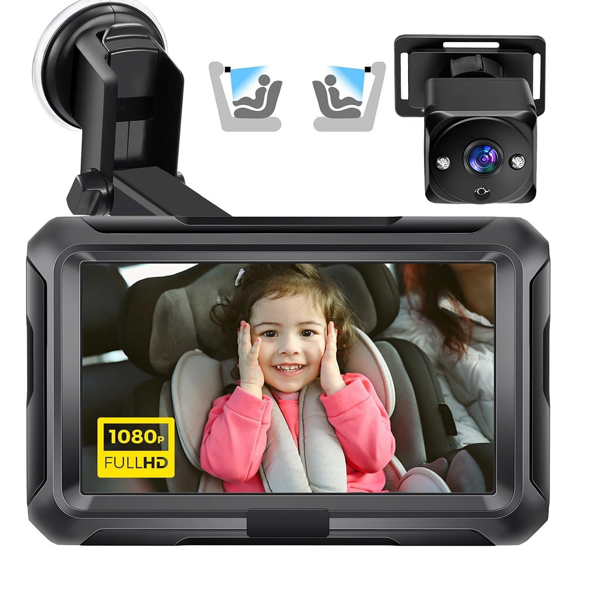 4.3 Inch HD Car Baby Monitor with Night Vision