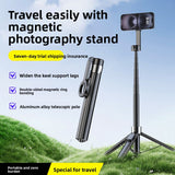 Telescopic Bluetooth Selfie Stick with Magnetic Mount