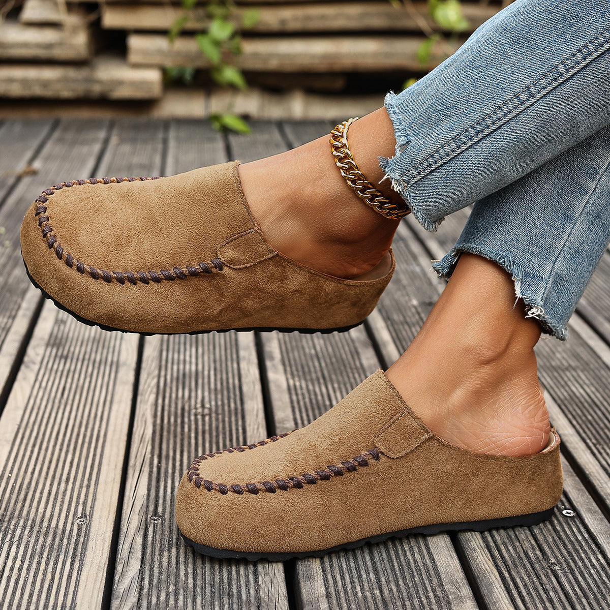 High-top Birkenstock shoes, head-covering half slippers Formal Shoes product image 3