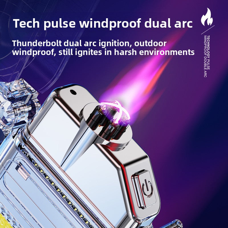Multifunctional Arc Lighter Keychain with Flashlight and Charger