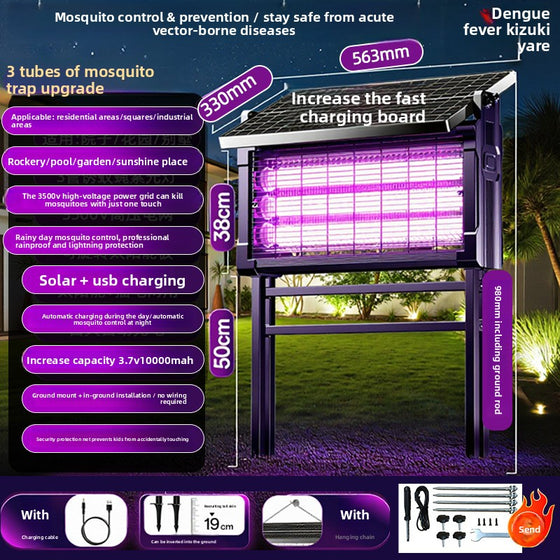 Solar-powered mosquito killer lamp Pest & Animal Control product image 6
