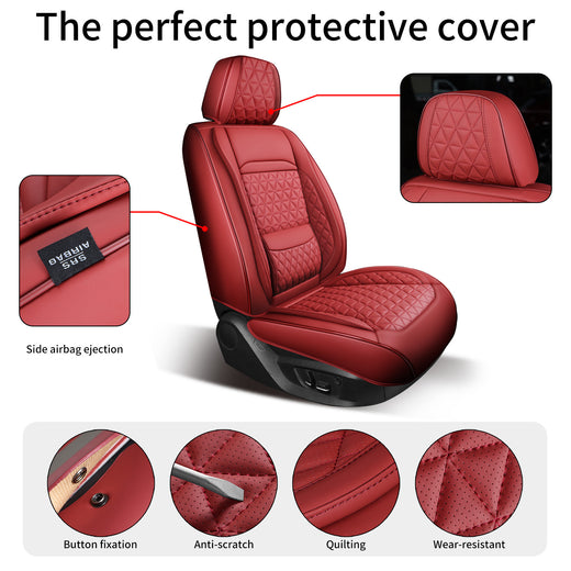 Leather Car Seat Cover With Lumbar Support product image 5