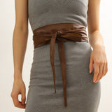 Satin Bow Tie Belt for Women
