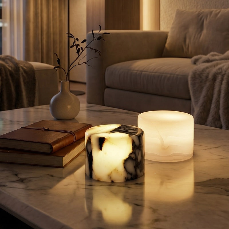 Marble table lamp for hotel bars, bedside tables, dining tables, and desks