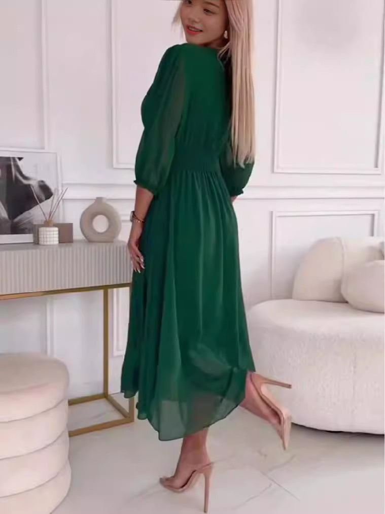 Waist-cinching, figure-flattering maxi dress