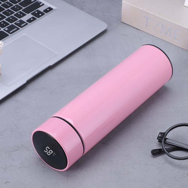 Stainless steel insulated tea bottle with LED temperature lid, photo 8