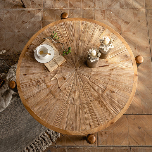 American Country Style Solid Wood Coffee Table