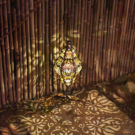 Solar Iron Baroque Garden Lantern with Projection Outdoor & Pond Lighting product image 1