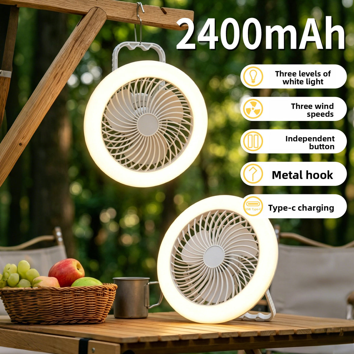 Rechargeable wire-free sunshade lamp