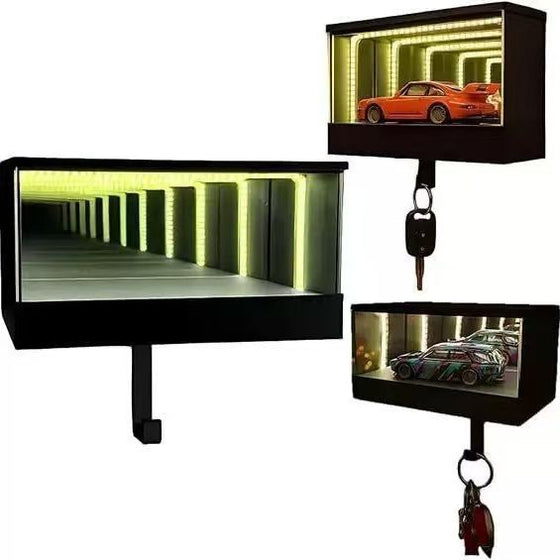 Infinitys Garage Keychain 3D Wall Mounted Mirror LED Light Display Box product image 2