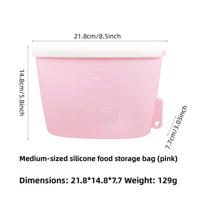 Food-grade vertical silicone fresh-keeping bag