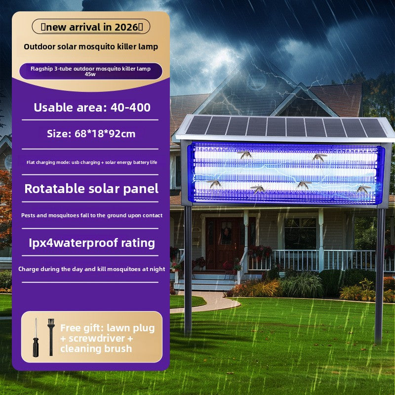 Outdoor mosquito control lights in the community