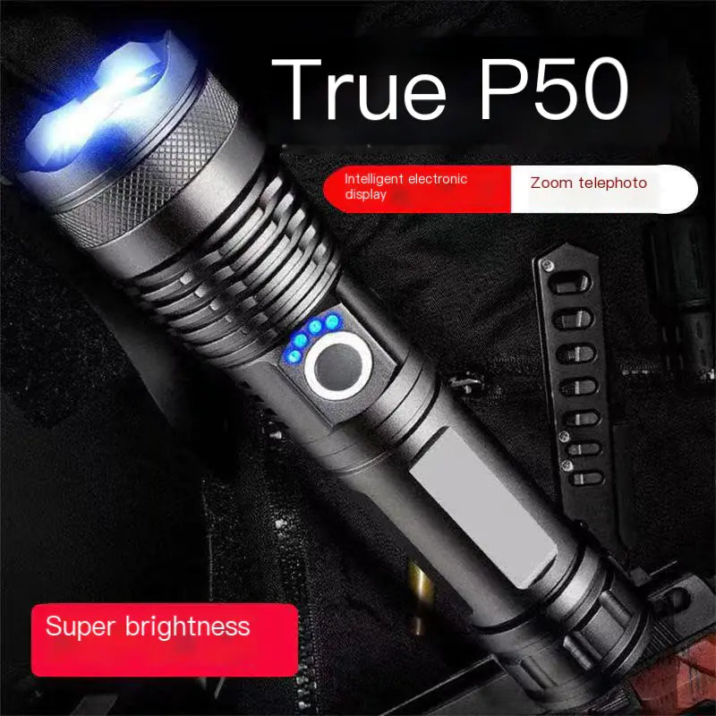P50 flashlight 2000 lumens beam