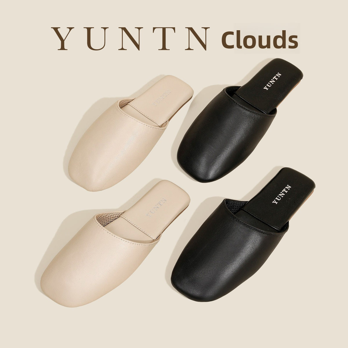 Minimalist Lambskin Indoor Slippers with Anti-Slip Sole