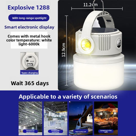 Solar-powered outdoor rechargeable camping light Outdoor Lighting & Tools product image 6