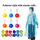Portable disposable raincoat ball