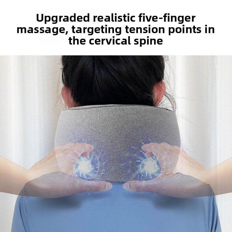 U-Shaped Inflatable Neck Massager Pillow