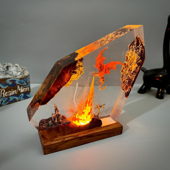 Dragon Design Resin Night Light
