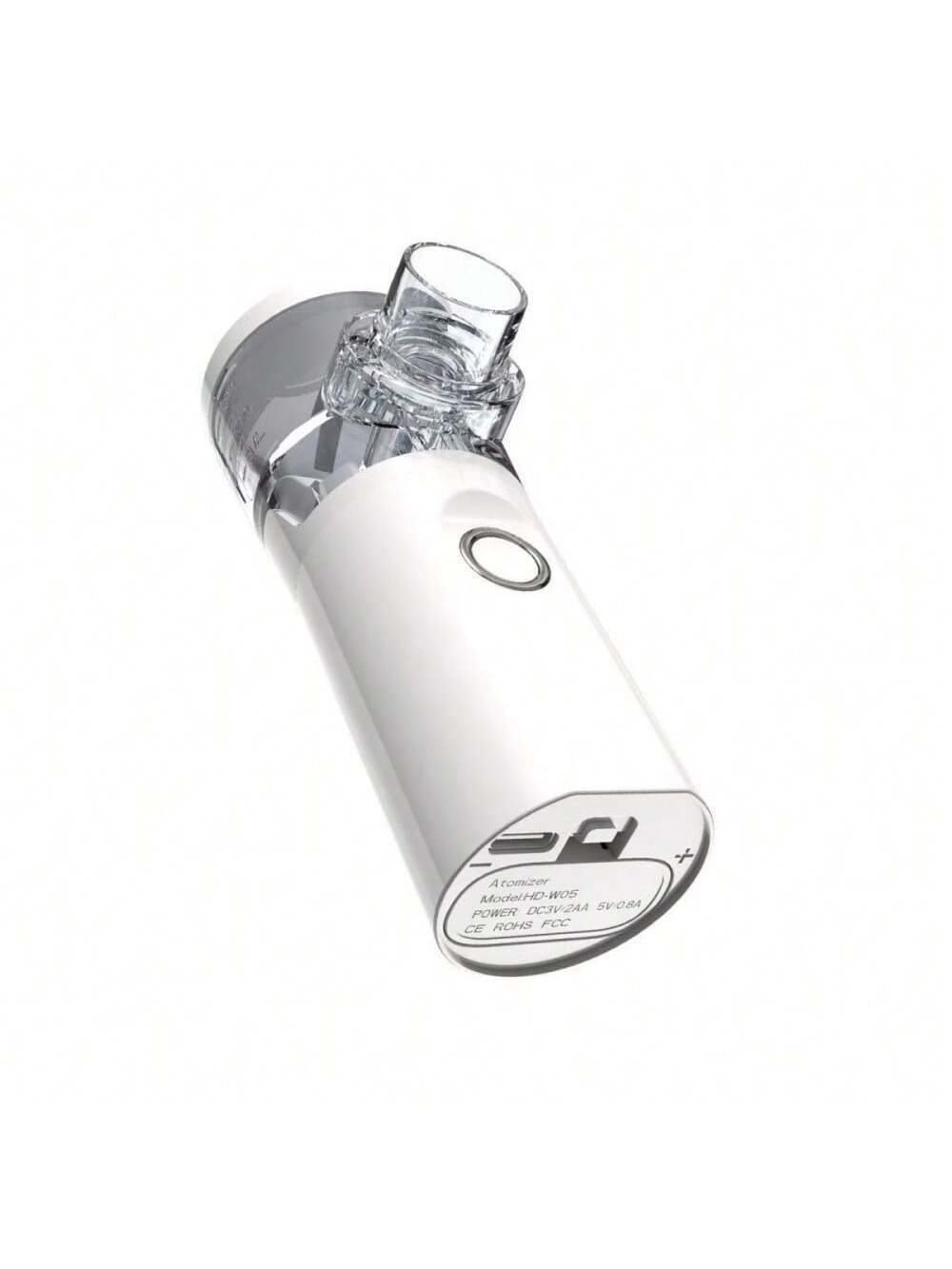 Portable facial hydration nebulizer in use on face